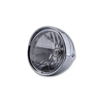 cafe 4 racer - SHINY HEADLIGHT OVAL,BLACK,12V H9+H11 - Shin Yo Headlights side mount 4054783163793
