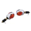 cafe 4 racer - SHIN YO bar-end-indicator BULLS´ EYE Chrome - red lens - Shin Yo Bar end indicators 4054783023790
