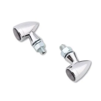 cafe 4 racer - Blaze LED turn signals ECE. Chrome with clear lens - MCS Standard indicators 