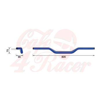 cafe 4 racer - LSL handlebar Cross Bar - silver - LSL Standard handlebars 