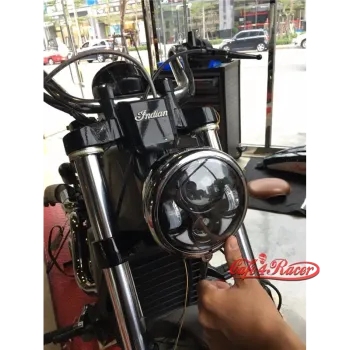 cafe 4 racer - 5-3/4 5.75" Harley Hlavné LED svetlo vložka čierna - Cafe4Racer LED svetlá 