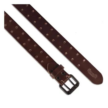cafe 4 racer - Výlet Machine Belt Dvojitý kolík tabaková hnedá - Tripmachine Opasok 