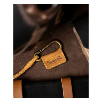 cafe 4 racer - Trip Machine Braided key chain tan - Tripmachine Key Chain 