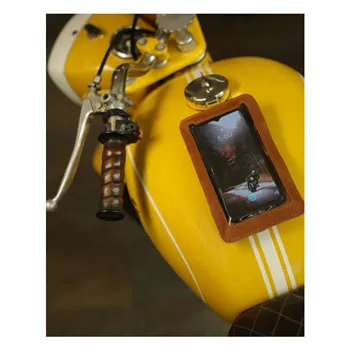 cafe 4 racer - Trip Machine, phone pouch. Vintage tan - Tripmachine Bags 