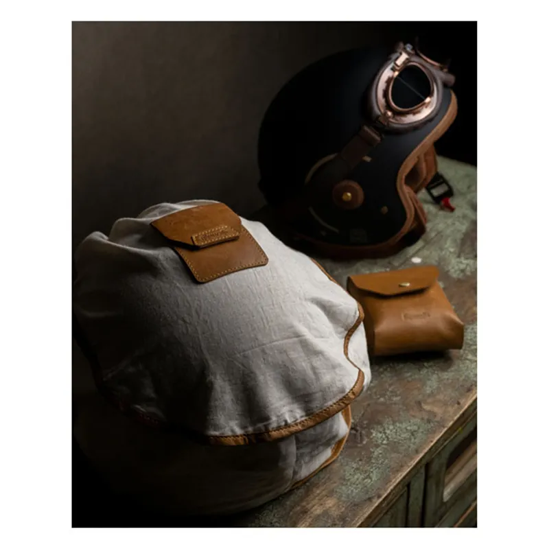 cafe 4 racer - Trip Machine Trooper helmová taška vintage tan - Tripmachine Tašky 
