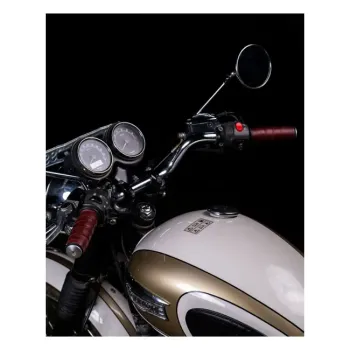 cafe 4 racer - Trip Machine, leather handlebar grip wraps. Cherry red - Tripmachine Grip Wraps 