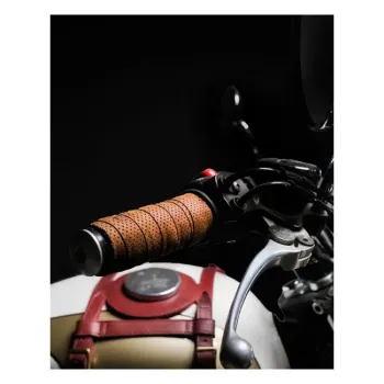 cafe 4 racer - Trip Machine Grips balia perforovaný tabak - Tripmachine Omototávky rukovätí 