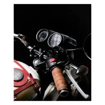 cafe 4 racer - Trip Machine Grips balia perforovaný tabak - Tripmachine Omototávky rukovätí 