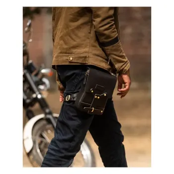 cafe 4 racer - Trip Machine, Thigh bag / leg bag. Black - Tripmachine Bags 