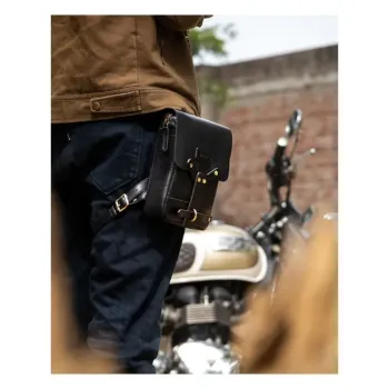 cafe 4 racer - Trip Machine, Thigh bag / leg bag. Black - Tripmachine Bags 
