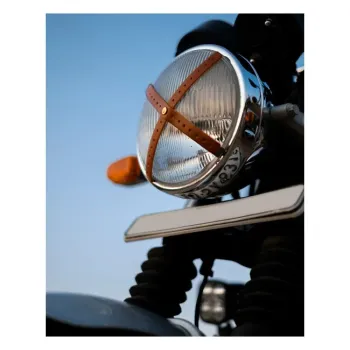 cafe 4 racer - Výlet Machine Headlight X vintage tan perforovaný - Tripmachine Príslušenstvo 