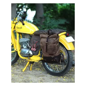 cafe 4 racer - Trip Machine, Backpack/Saddlebag 15 liter. Tobacco brown - Tripmachine Bags 