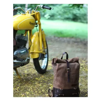 cafe 4 racer - Trip Machine, Backpack/Saddlebag 15 liter. Tobacco brown - Tripmachine Bags 