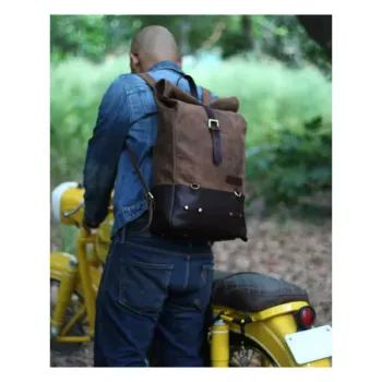 cafe 4 racer - Trip Machine, Backpack/Saddlebag 15 liter. Tobacco brown - Tripmachine Bags 