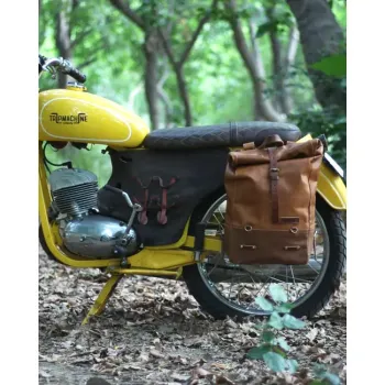 cafe 4 racer - Trip Machine Batohy na kola vintage tan - Tripmachine Tašky 