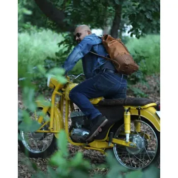 cafe 4 racer - Trip Machine Batoh panniers vintage tan - Tripmachine Tašky 