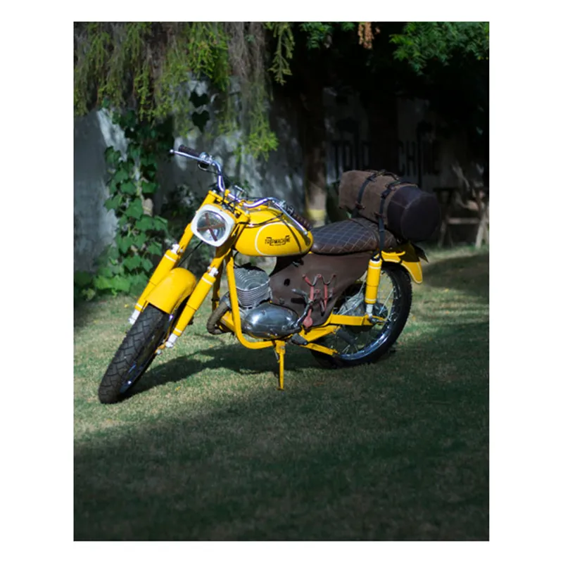 cafe 4 racer - Trip Machine, Vojenská cestovní taška. Tabákově hnědá - Tripmachine Tašky 