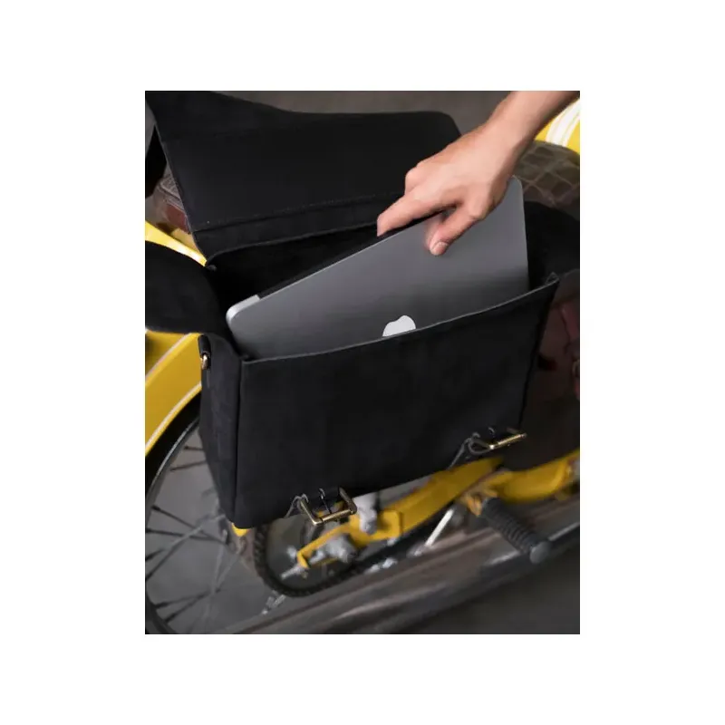 cafe 4 racer - Trip Machine, Warrior saddlebag. Black - Tripmachine Bags 