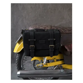 cafe 4 racer - Trip Machine, Warrior saddlebag. Black - Tripmachine Bags 