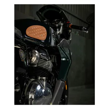 cafe 4 racer - Trip Machine Diamantová kožená nádrž - Tripmachine Ochranná bočnica & Popruhy na nádrž 