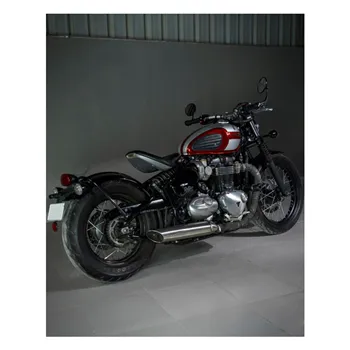 cafe 4 racer - Trip Machine, Classic leather tank pad set. Black - Tripmachine Tank pads & Straps & Stickers 