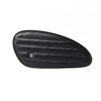 cafe 4 racer - Trip Machine, Classic leather tank pad set. Black - Tripmachine Tank pads & Straps & Stickers 