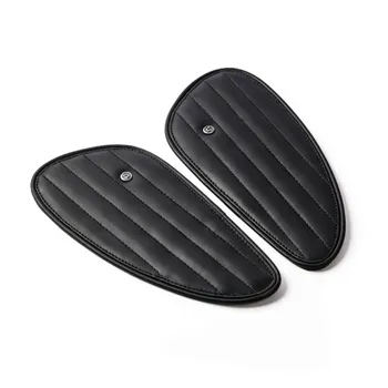 cafe 4 racer - Trip Machine, Classic leather tank pad set. Black - Tripmachine Tank pads & Straps & Stickers 