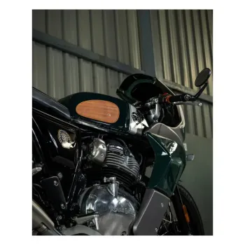 cafe 4 racer - Trip Machine, Klasický kožený set nášivek na nádrž. Tabák - Tripmachine Boční ochrana & Popruhy nádrže 