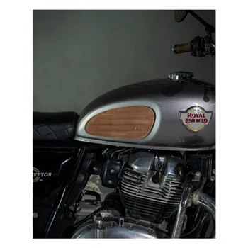cafe 4 racer - Trip Machine, Klasický kožený set nášivek na nádrž. Tabák - Tripmachine Boční ochrana & Popruhy nádrže 