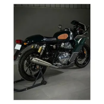 cafe 4 racer - Trip Machine, Klasický kožený set nášivek na nádrž. Tabák - Tripmachine Boční ochrana & Popruhy nádrže 