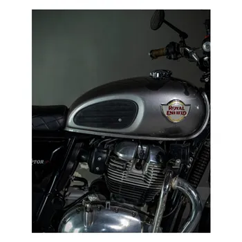 cafe 4 racer - Trip Machine, Klasický kožený set nášlapného polštáře. Černá semiš - Tripmachine Boční ochranná & Popruhy  nádrže 
