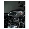 cafe 4 racer - Trip Machine, Klasický kožený set nášlapného polštáře. Černá semiš - Tripmachine Boční ochranná & Popruhy  nádrže 