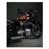 cafe 4 racer - Trip Machine, Klasický kožený set nášivek na nádrž. S Tabák - Tripmachine Boční ochranná & Popruhy  nádrže 