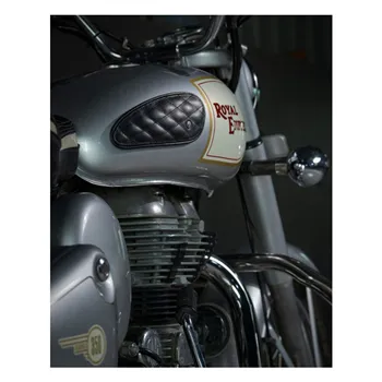 cafe 4 racer - Trip Machine Diamond mini kožený tankpad čierny - Tripmachine Ochranná bočnica & Popruhy na nádrž 