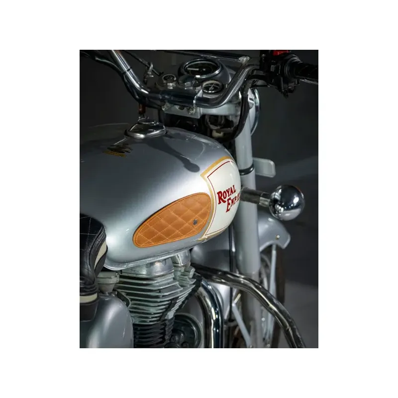 cafe 4 racer - Trip Machine, Mini Diamond tank pads. Tan - Tripmachine Boční ochrana & Popruhy nádrže 