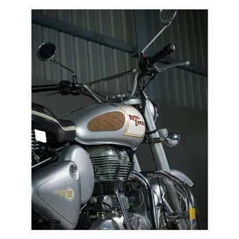cafe 4 racer - Trip Machine Diamond mini kožený tankpad hnedý - Tripmachine Ochranná bočnica & Popruhy na nádrž 