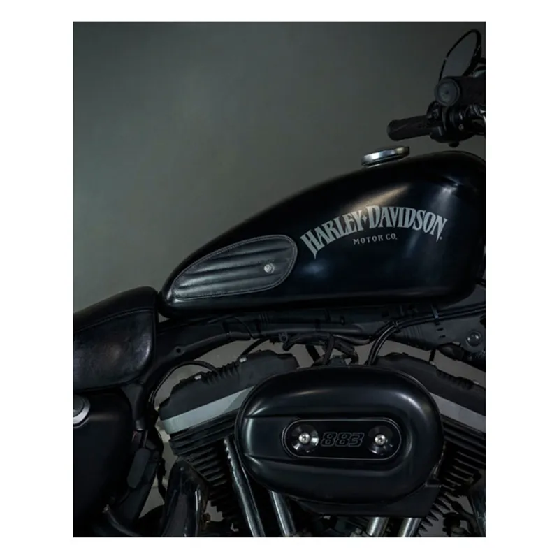 cafe 4 racer - Trip Machine, Mini Classic leather tank pads. Black - Tripmachine Tank pads & Straps & Stickers 