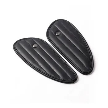 cafe 4 racer - Trip Machine, Mini Classic leather tank pads. Black - Tripmachine Tank pads & Straps & Stickers 