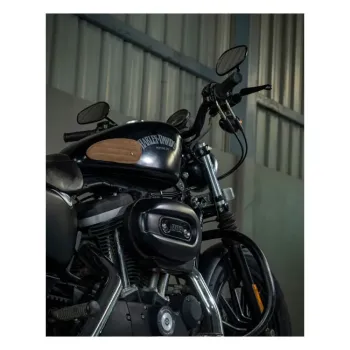 cafe 4 racer - Trip Machine, Mini Classic leather tank pads. Tobacco - Tripmachine Tank pads & Straps & Stickers 