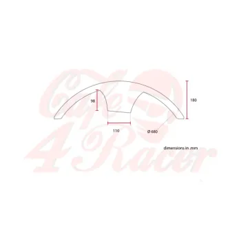 cafe 4 racer - Universal Front Fender ABS No1 - C-RACER Plastic 