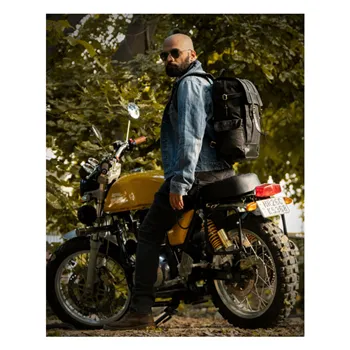 cafe 4 racer - Trip Machine, Rambler backpack. Black - Tripmachine Bags 