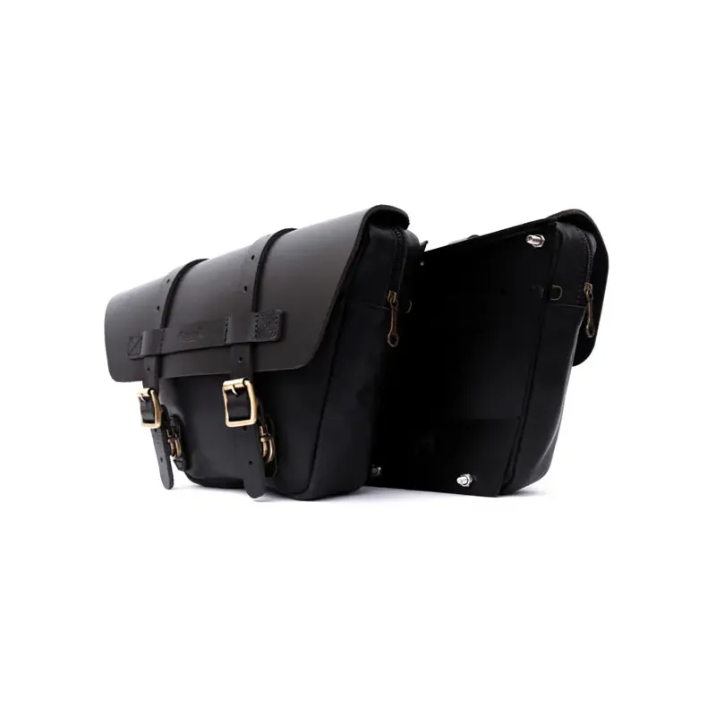cafe 4 racer - Trip Machine, Wingman side panel bag set. Black - Tripmachine Bags 