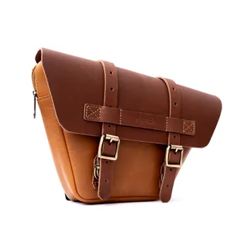 cafe 4 racer - Trip Machine, Wingman side panel bag set. Vintage tan - Tripmachine Bags 