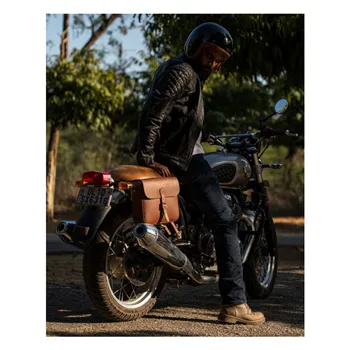 cafe 4 racer - Trip Machine Classic pannier cognac - Tripmachine Tašky 