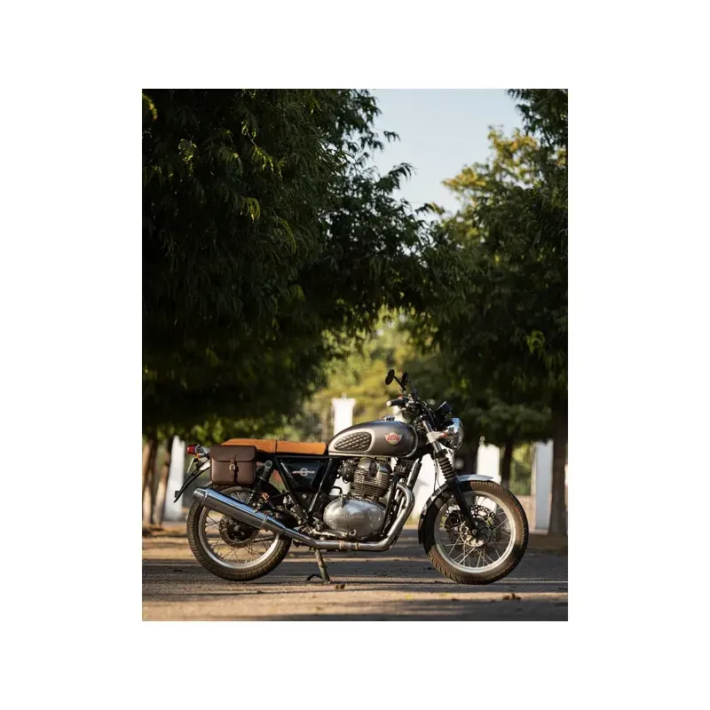 cafe 4 racer - Trip Machine, Classic saddlebag. Caffeine brown - Tripmachine Bags 