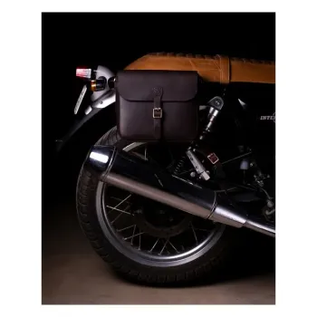 cafe 4 racer - Trip Machine, Classic saddlebag. Caffeine brown - Tripmachine Bags 