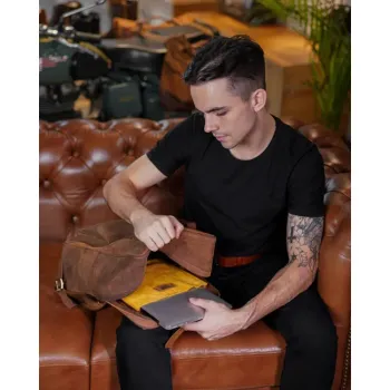 cafe 4 racer - Tripmachine Eastwood backpack tobacco - Tripmachine Bags 