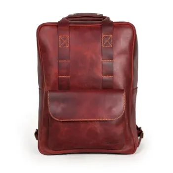 cafe 4 racer - Burly Roll Top backpack dark oak - BURLY Bags 