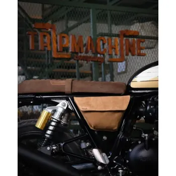 cafe 4 racer - Trip Machine, Renegade pravý boční panel. Hnědý/Tabák - Tripmachine ROYAL ENFIELD Interceptor 650 