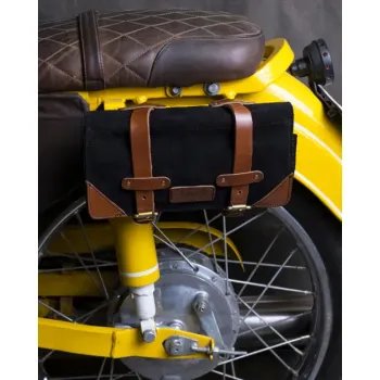 cafe 4 racer - Tripmachine Tool Roll černá/vintage hnědá - Tripmachine Role na nářadí 